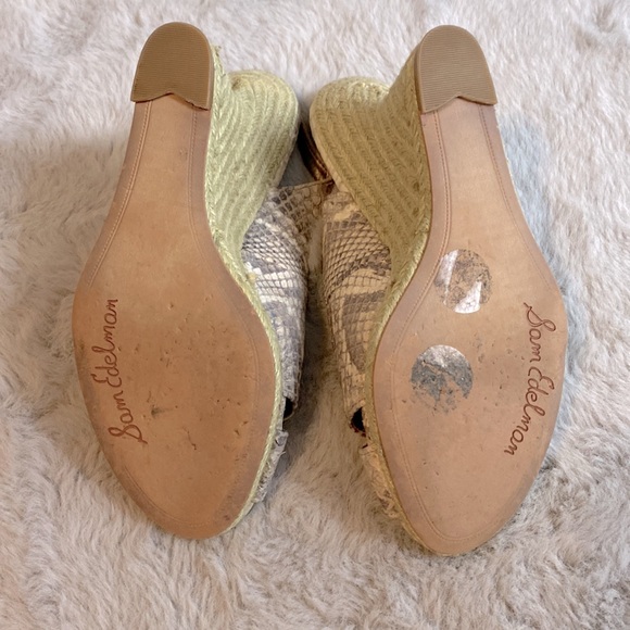 Sam Edelman Python Print Wedges - Picture 5 of 8